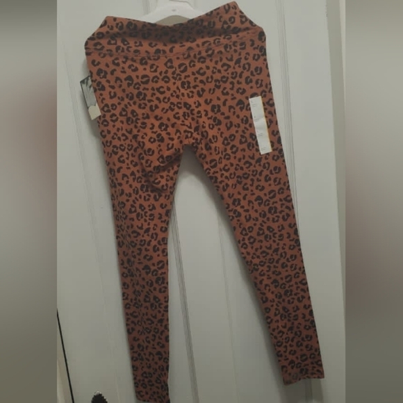 WOMEN'S HIGH WAISTED- LEOPARD PRINT LEGGINGS BROWN 🌴 - Picture 4 of 4
